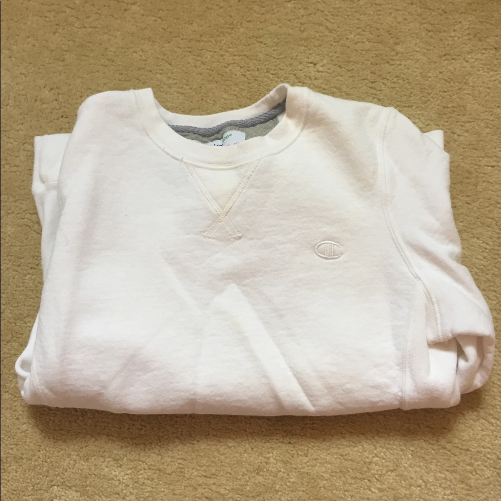 white Champion hoodie!